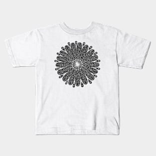 Flower Petal Mandala at Midnight Kids T-Shirt